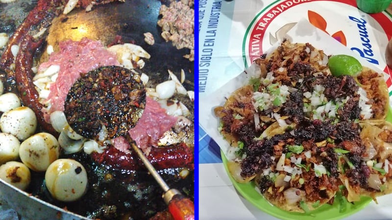 Tacos con ‘cochinada’, el invento chilango solo para valientes