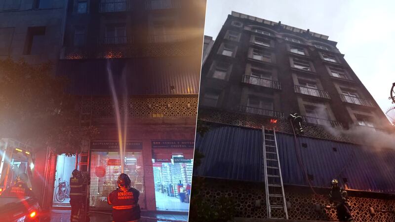 Incendio en edificio de Isabel La Católica consume bodega de artesanías y ropa en colonia Centro