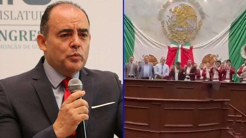(VIDEO) Diputado del PT lleva banda para tocar narcocorrido en Congreso de Michoacán pese a prohibición