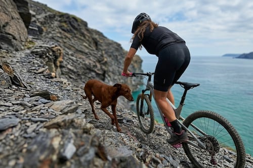 (VIDEO) ¿Qué le pasó a Cecilia Sopeña? Ciclista casi cae por precipicio y perrita la ‘salva’: ‘Tuve miedo’