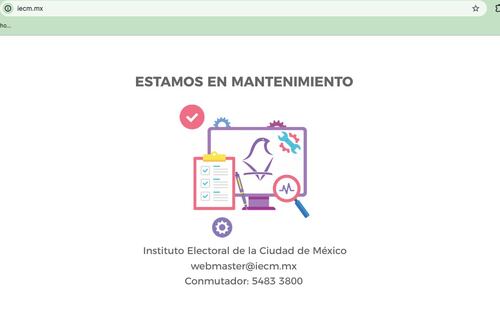 Ciberataque al IECM: Página web se cae en pleno conteo de votos