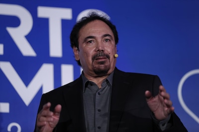 CIUDAD DE MÉXICO, 25ABRIL2025.- Hugo Sánchez, ex futbolista profesional mexicano, durante su participación en el Sports Summit 2025, celebrado en el Centro Banamex.
FOTO: CUARTOSCURO.COM