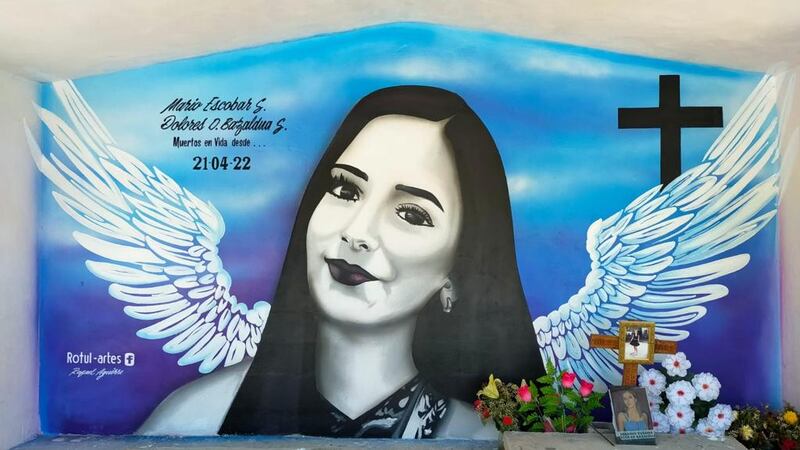 De Tijuana para Nuevo León: Pintan murales en tumba de Debanhi Escobar