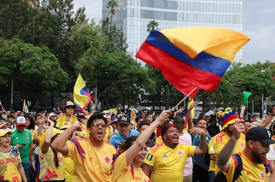 Aficionados colombianos festejaron previo al debut de su selección en el Mundial. (Foto: Cuartoscuro)