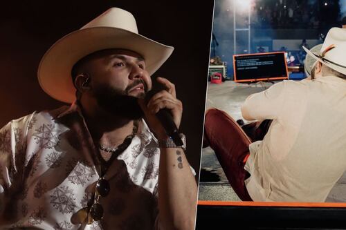 ‘Hoy se cayó el huitlacoche’: Carín León se resbala mientras zapateaba en pleno concierto