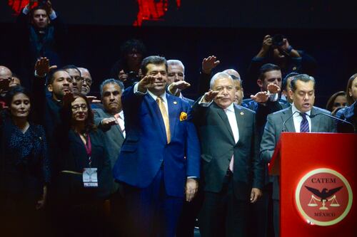 Pedro Haces rinde protesta por tercer periodo al frente de CATEM
