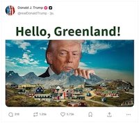 ‘Hello, Greenland’: Trump no olvida al territorio y así es como vuelve a mostrar interés