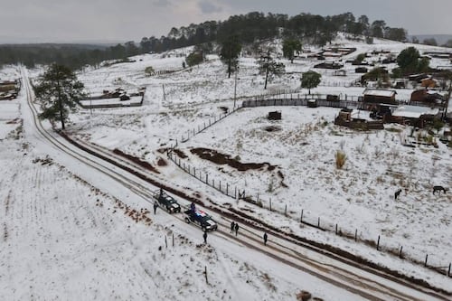 (Fotos) El temporal de nieve y frío en primavera en Nayarit
