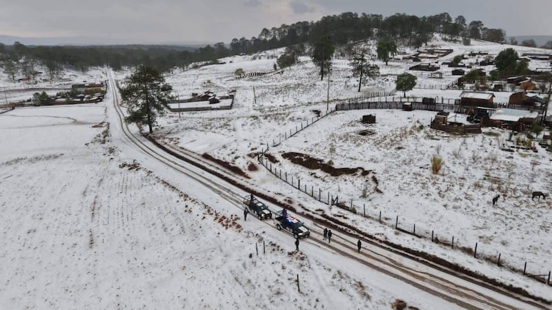 (Fotos) El temporal de nieve y frío en primavera en Nayarit