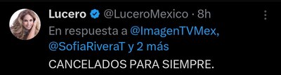 La respuesta de Lucero ante las disculpas de Eduardo Videgaray, Sofía Rivera y José Ramón. (Captura)