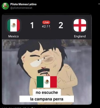 Los mejores memes del partidop México vs. Inglaterra. (Foto: Captura)