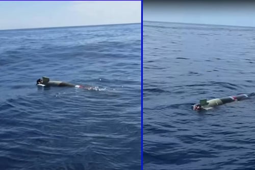 Pescadores hallan un misil flotando en mar de Ensenada: ‘Imagínate que explote’