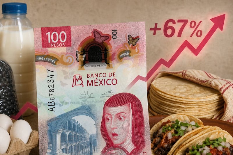 ¿Para qué alcanza con tu sueldo? Inflación en México provoca que comer sea 67% más caro que hace 8 años