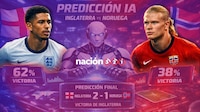 IA pone como favorito a Inglaterra, pero anticipa un duelo de alto voltaje ante Noruega