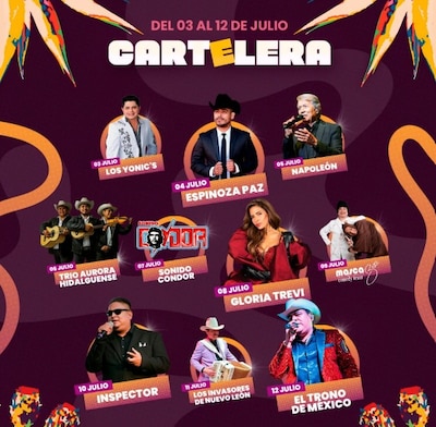 Esta es la cartelera completa de la Feria de la barbacoa de Hidalgo 2026. (Foto: Captura)