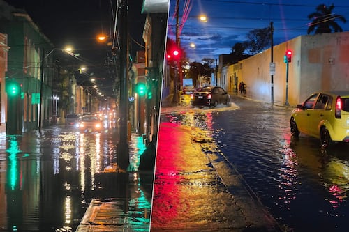 (Fotos y videos) ‘Le llueve sobre mojado’ a Yucatán: Habilitan nuevos refugios y suspenden clases el martes