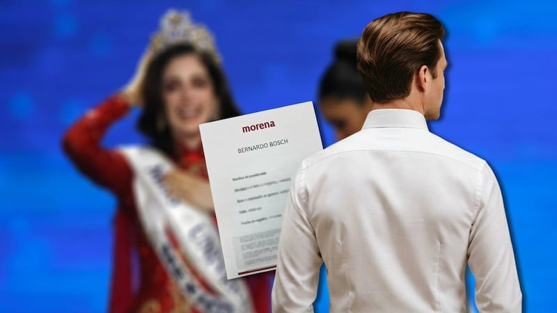 Bernardo Bosch, hermano de la Miss Universo Fátima Bosch, se registra para una coordinación de Morena