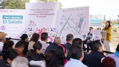 La jefa de Gobierno, Clara Brugada entregó la rehabilitación integral del Vaso Regulador El Salado