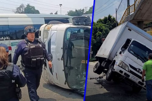 Choque entre combi y camioneta de carga en la México-Pachuca deja 11 heridos: Detienen a choferes