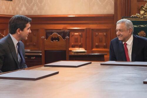 López Obrador se reúne con el presidente mundial de BBVA