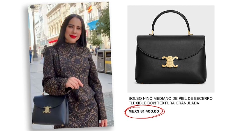 ‘Carísimo de París’: Sandra Cuevas presume una lujosa bolsa Celine de 81 mil pesos en su viaje a España