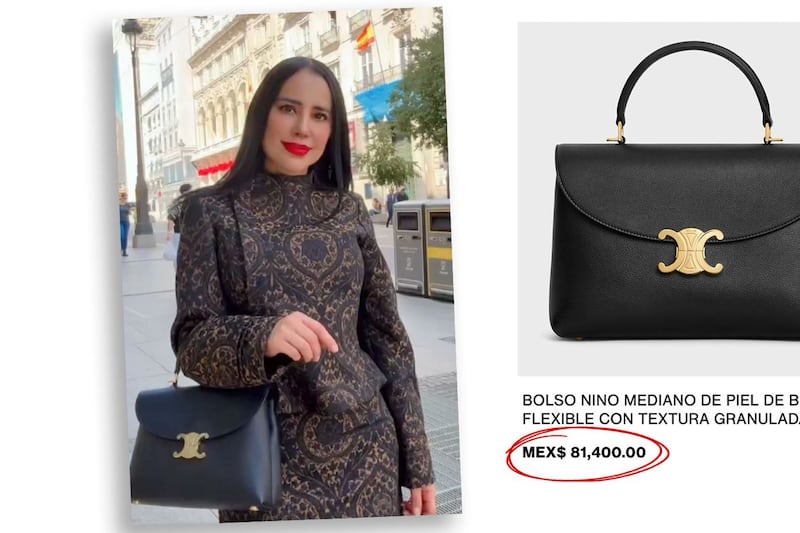 ‘Carísimo de París’: Sandra Cuevas presume lujosa bolsa Celine de 81 mil pesos en su viaje a España