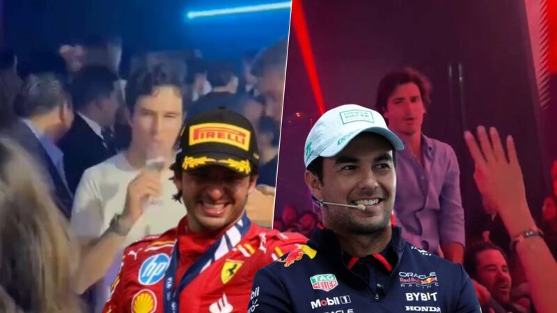 ‘Checo’ Pérez y Carlos Sainz celebran tras GP de México: Así fue el ‘after’ de la Fórmula 1 (VIDEO)