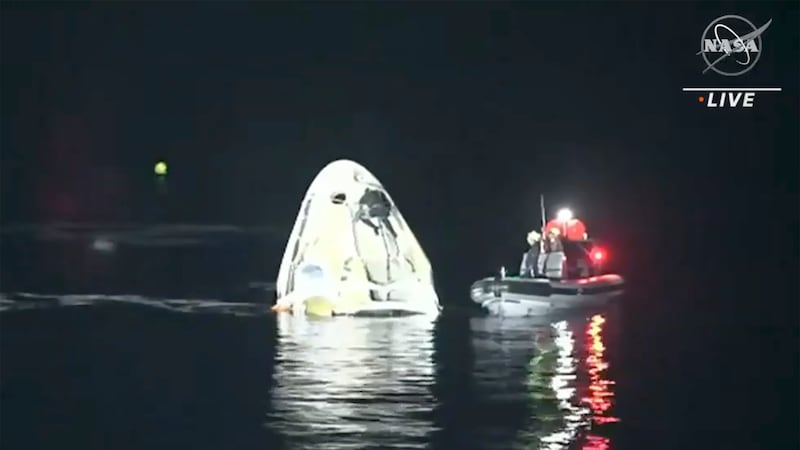 Nave de SpaceX regresa a la Tierra con 4 astronautas