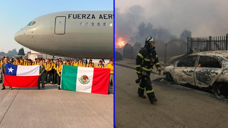México tiende la mano a Chile: Envía 145 brigadistas para enfrentar los devastadores incendios forestales