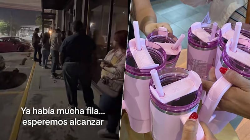 Vaso Stanley ‘coquette’ se revende en 9 mil pesos, tras largas filas desde las 5 AM, peleas y memes
