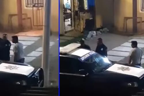 (VIDEO) A la orden pal’ desorden: Policías alcoholizados pierden las llaves de su patrulla en Hidalgo