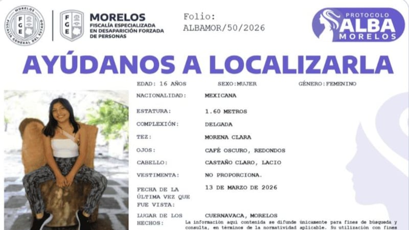 Buscan a Cloe Phoebe en Cuernavaca: ¿Qué sabemos de las otras jóvenes desaparecidas en Morelos?