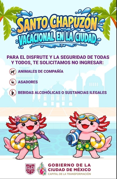 El 'Santo Chapuzón' va a estar por determinado tiempo en la CDMX. (Foto: GOBCDMX)
