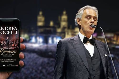 Concierto gratis Andrea Bocelli: Fecha, hora, dónde ver y lo que debes saber del show en el Zócalo