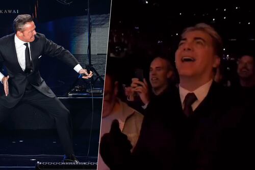 Cristian Castro, el más fan, canta en primera fila en concierto de Luis Miguel en Argentina