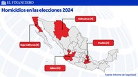 Votaciones se ‘manchan de rojo’: ¿Qué estados registraron más homicidios el 2 de junio?