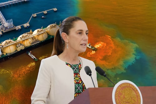 Claudia Sheinbaum exculpa a Pemex de derrame de petróleo en Veracruz