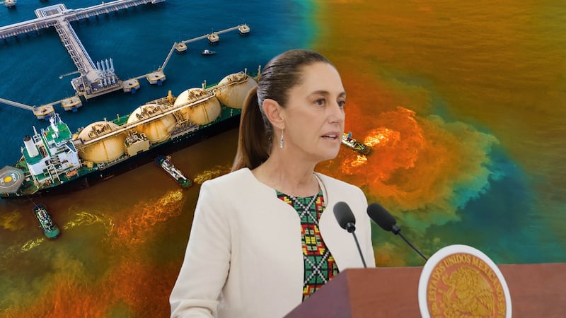 Claudia Sheinbaum exculpa a Pemex de derrame de petróleo en Veracruz