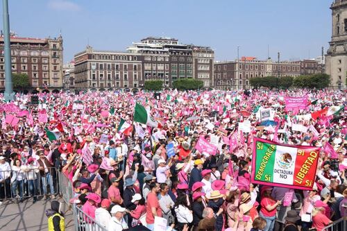 La marcha por la democracia