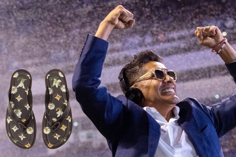 Así son las sandalias Louis Vuitton de 18 mil pesos que Infantino le regaló a Jorge Campos