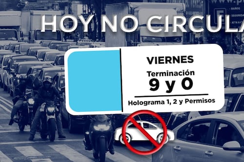 ¿Cómo opera el Hoy No Circula para el viernes 10 de abril en CDMX y Edomex?