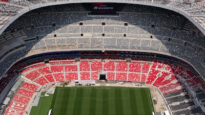 Vista aérea del Estadio Banorte donde se llevarán a cabo partidos del Mundial 2026 (Foto: TOMÁS PÉREZ DE LA CRUZ/CUARTOSCURO)