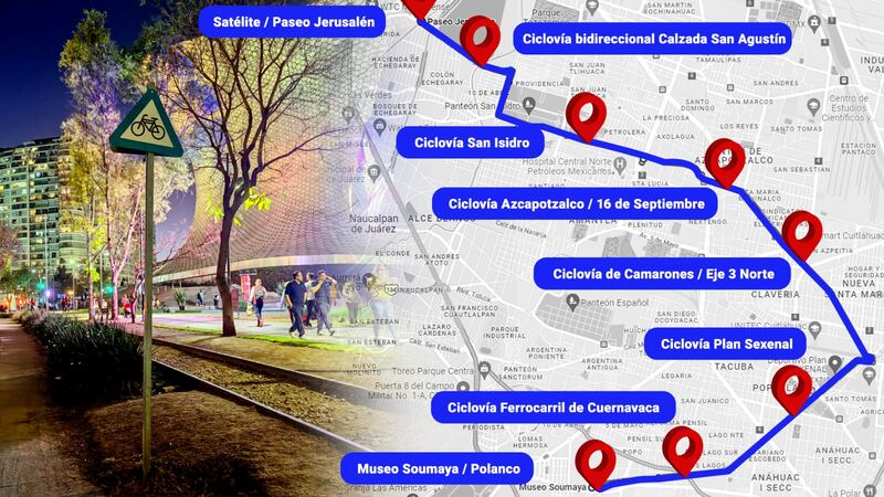 Para pedalear al trabajo: Llegarás de Satélite a Polanco en 45 minutos con carril ciclista