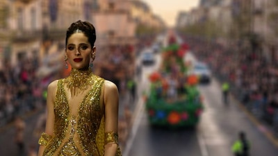 Fátima Bosch se desvaneció durante un desfile en Ecuador, donde acudió dentro de su agenda como ganadora de Miss Universo. (Foto: EFE/IAGemini)