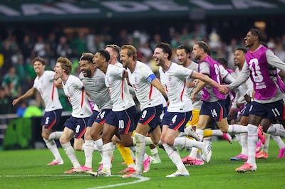 Inglaterra celebró el triunfo ante México en el Estadio Ciudad de México. FOTO: MOISÉS PABLO/CUARTOSCURO.COM