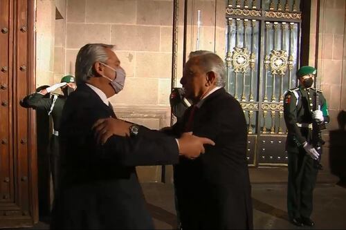 AMLO recibe a Alberto Fernández, presidente de Argentina, en Palacio Nacional