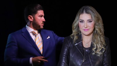 Samuel García subió al escenario para bailar en la presentación de Alicia Villarreal en Nuevo León. (Foto: Cuartoscuro)