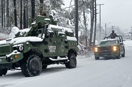 Ni el hielo los detiene: Elementos del Ejército combaten al crimen organizado en medio de nevadas