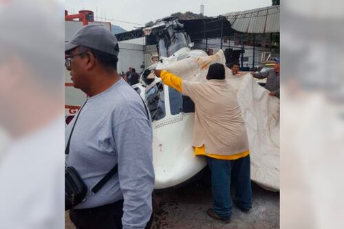 Se desploma helicóptero en San Juanico