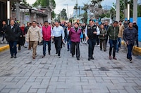 Delfina Gómez entrega reconstrucción de circuito vial en Chiautla; Edomex invirtió 26.7 mdp